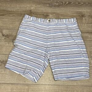 Polo Ralph Lauren Shorts‎ Mens 36 Blue White Classic Fit Striped Stretch Cotton